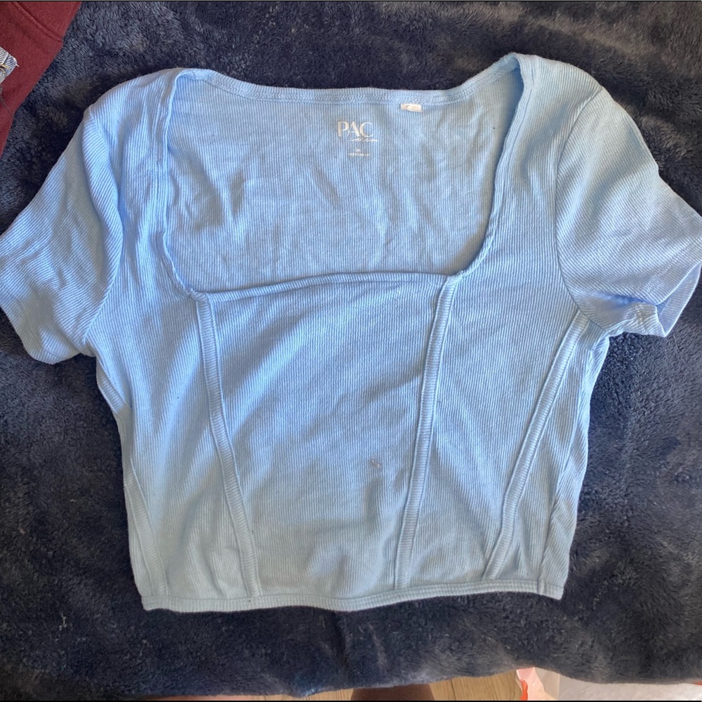 Sky Blue Pac Crop Top